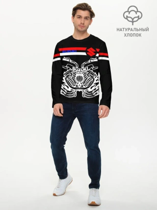 Мужской лонгслив базовый / SUZUKI / СУЗУКИ / BIKER