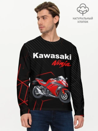 Мужской лонгслив базовый / KAWASAKI NINJA / КАВАСАКИ