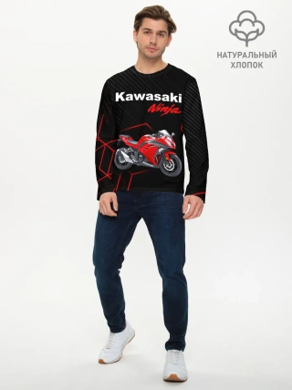 Мужской лонгслив базовый / KAWASAKI NINJA / КАВАСАКИ