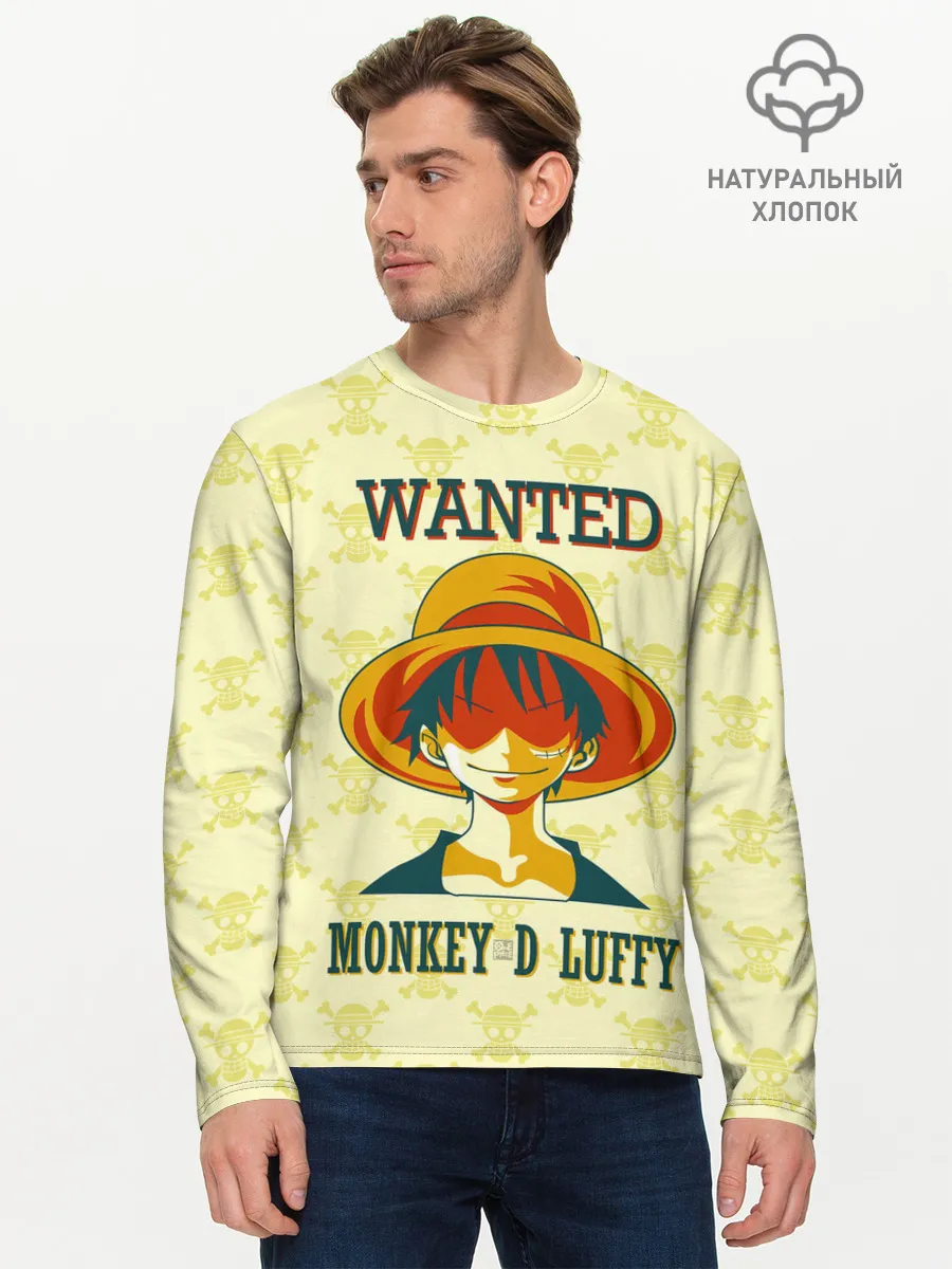 Мужской лонгслив базовый / Манки Д. Луффи One Piece