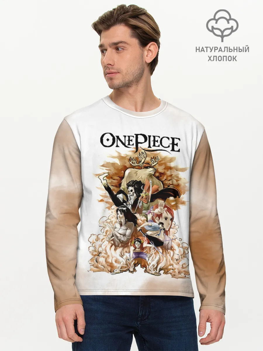 Мужской лонгслив базовый / One Piece. Пираты Соломенной Шляпы
