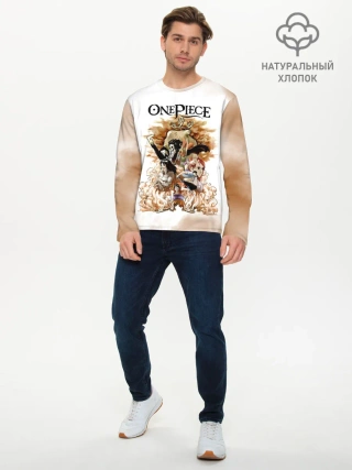 Мужской лонгслив базовый / One Piece. Пираты Соломенной Шляпы