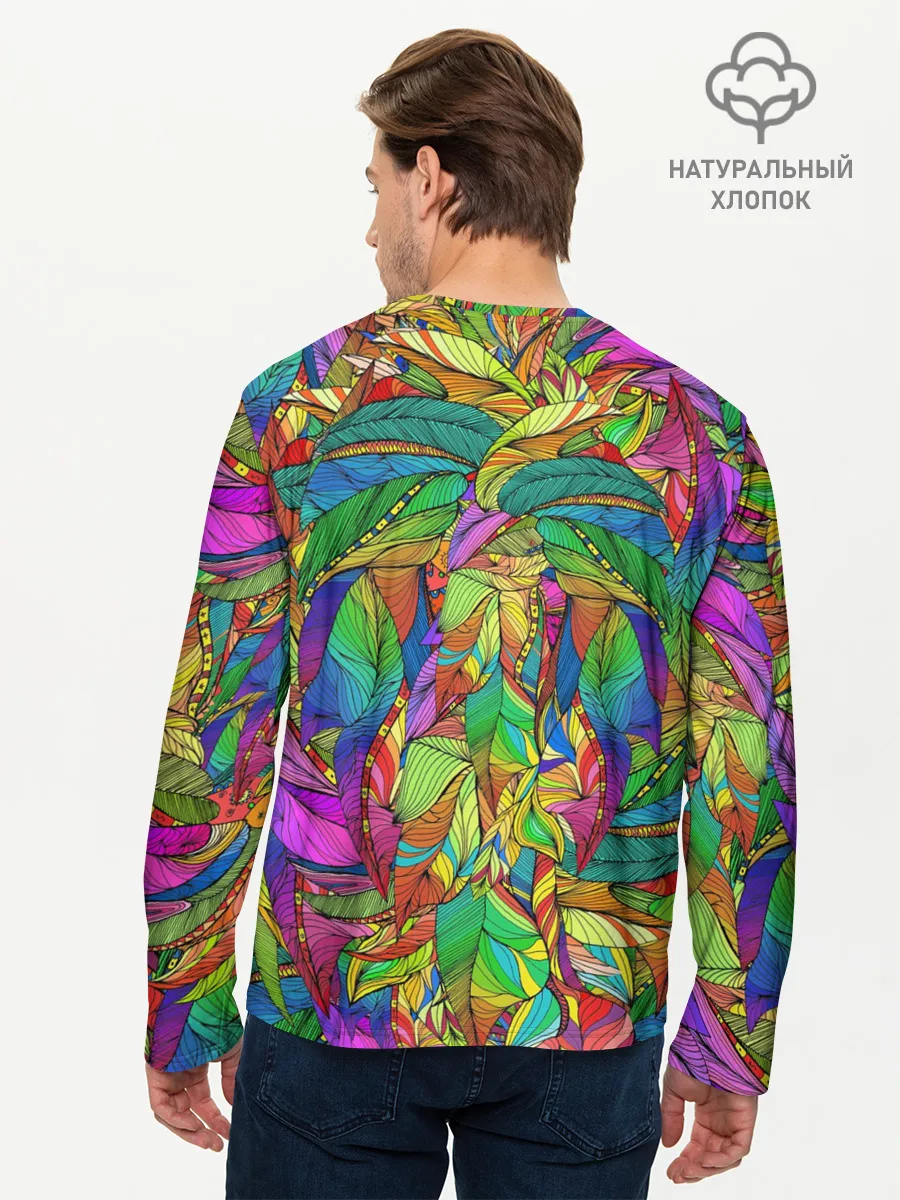 Мужской лонгслив базовый / Лев шаман