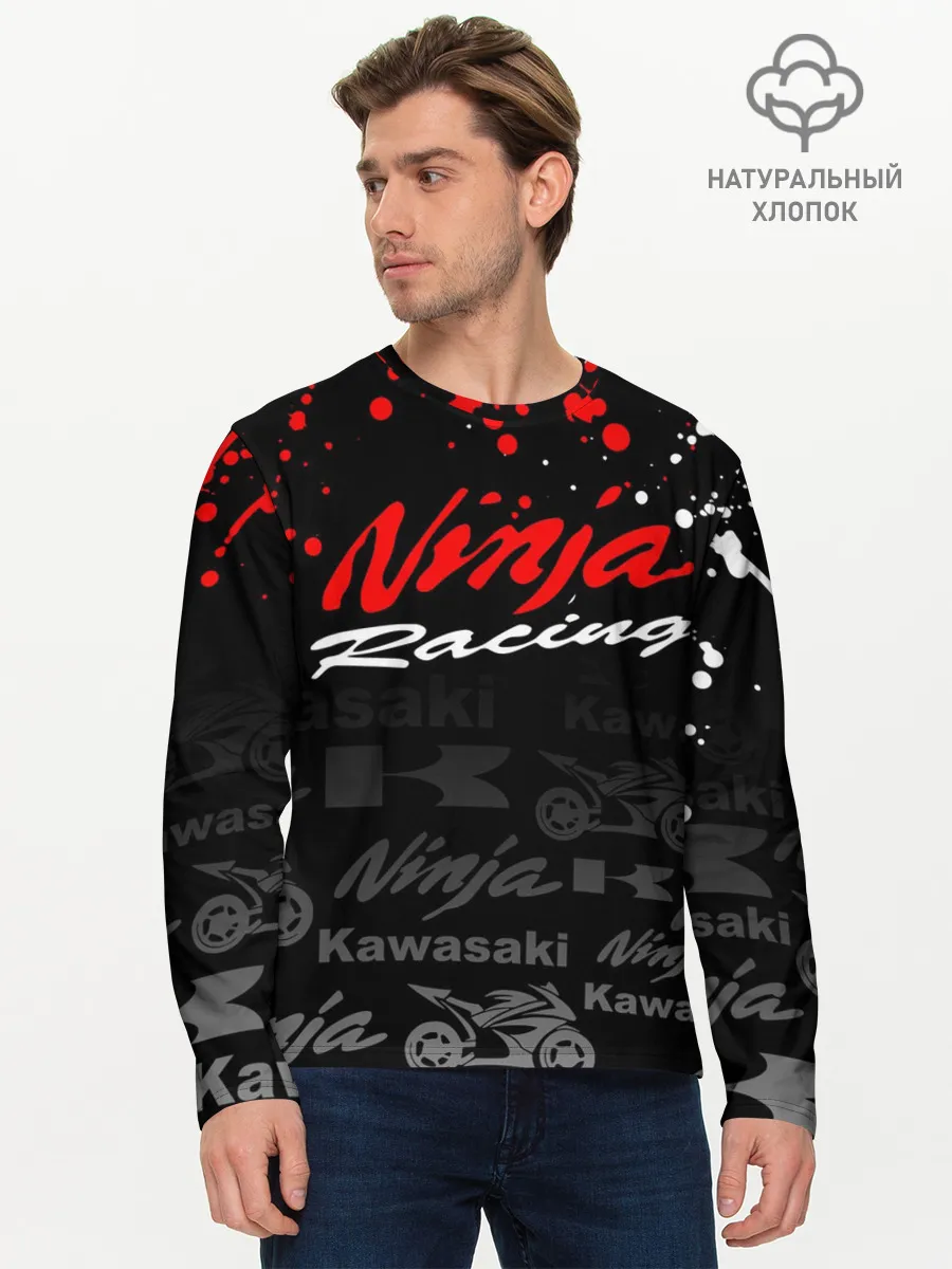 Мужской лонгслив базовый / KAWASAKI NINJA / NINJA RACING