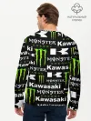 Мужской лонгслив базовый / KAWASAKI X MONSTER ENERGY