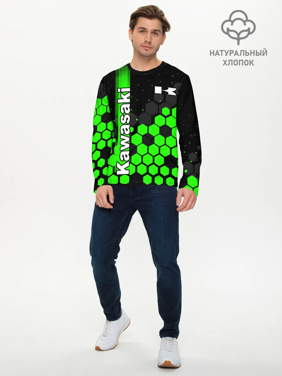 Мужской лонгслив базовый / KAWASAKI / КАВАСАКИ