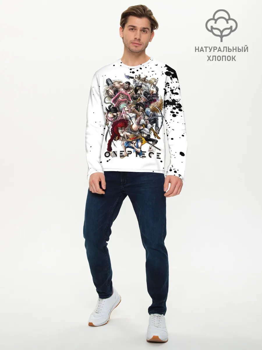 Мужской лонгслив базовый / Пираты One Piece. Большой куш