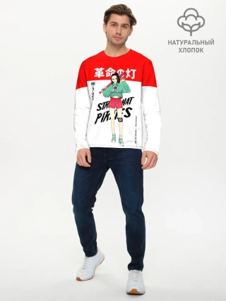 Мужской лонгслив базовый / Нико Робин | One Piece. Большой куш