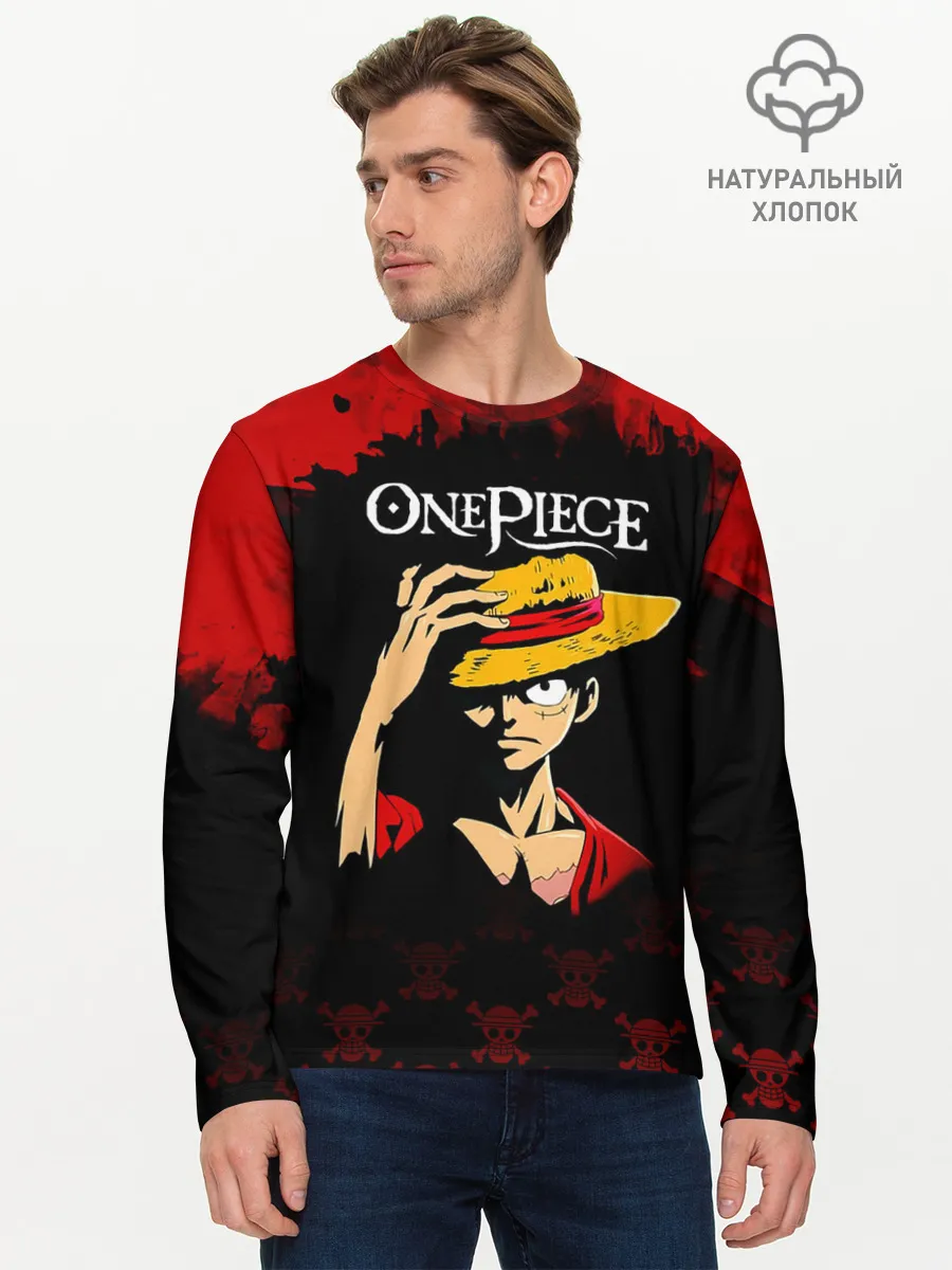 Мужской лонгслив базовый / Луффи One Piece. Большой куш