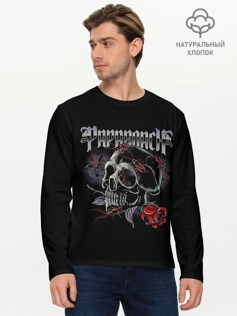 Мужской лонгслив базовый / Papa Roach Rose