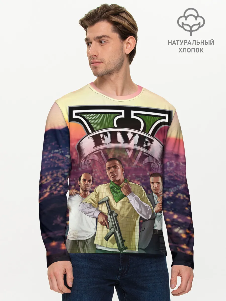 Мужской лонгслив базовый / GTA V | TEAM FOREVER AND EVER