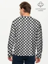 Мужской лонгслив базовый / ШАХМАТНАЯ КЛЕТКА В ГОРОШЕК
