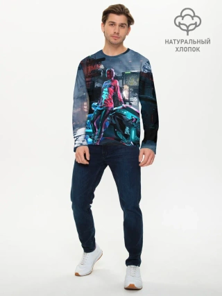 Мужской лонгслив базовый / Cyberpunk