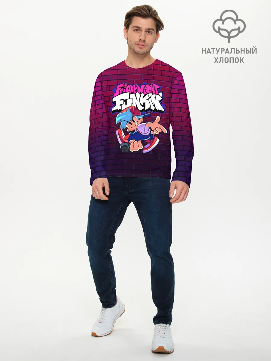 Мужской лонгслив базовый / Friday Night Funkin Бойфренд