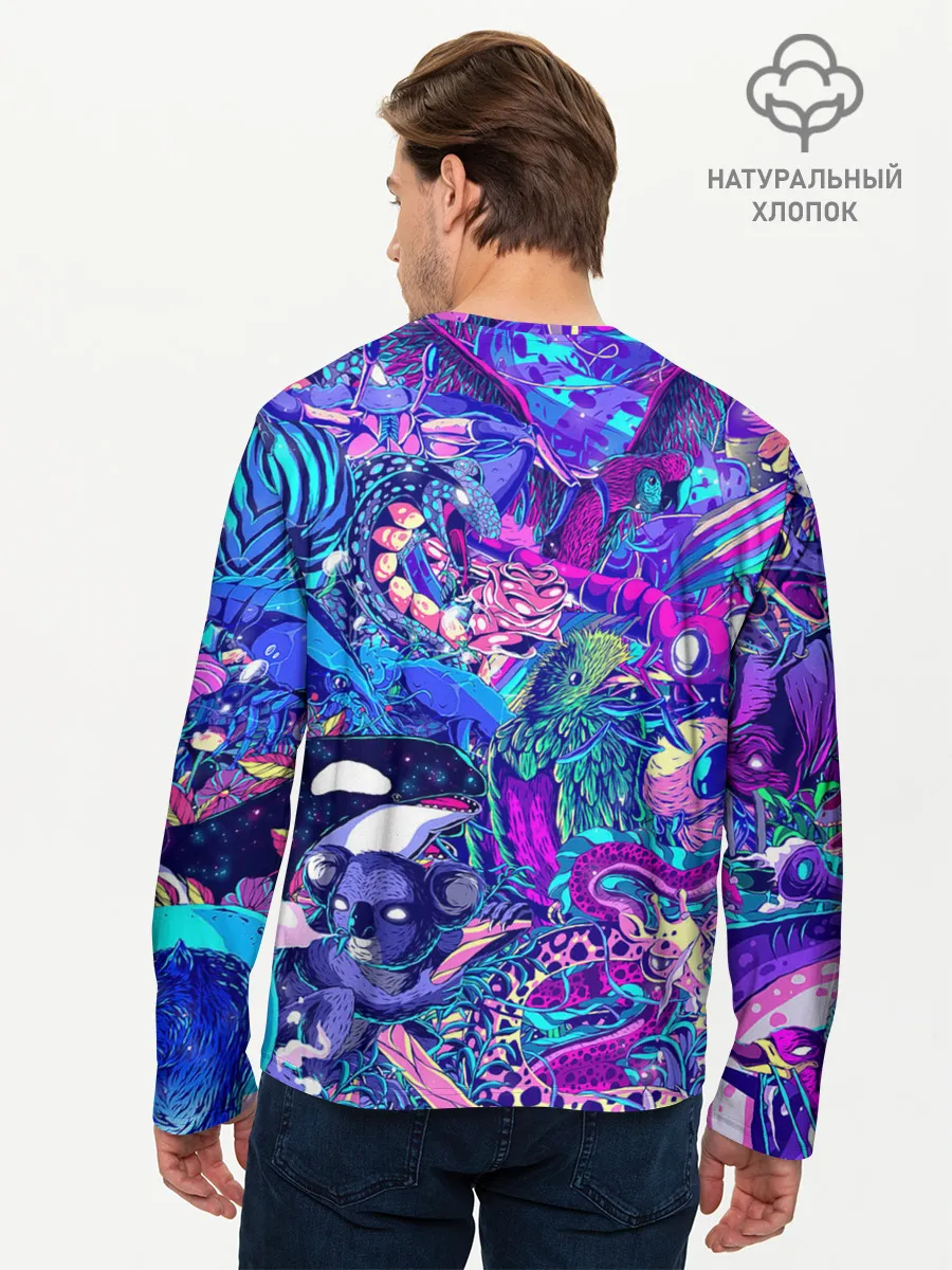 Мужской лонгслив базовый / Неоновые Звери