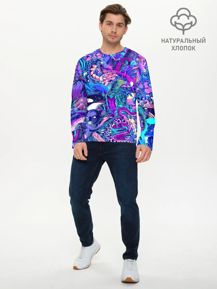 Мужской лонгслив базовый / Неоновые Звери