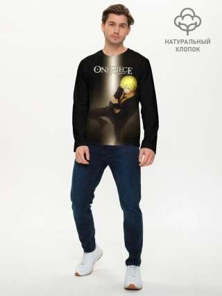 Мужской лонгслив базовый / Винсмок Санджи | One Piece. Большой куш