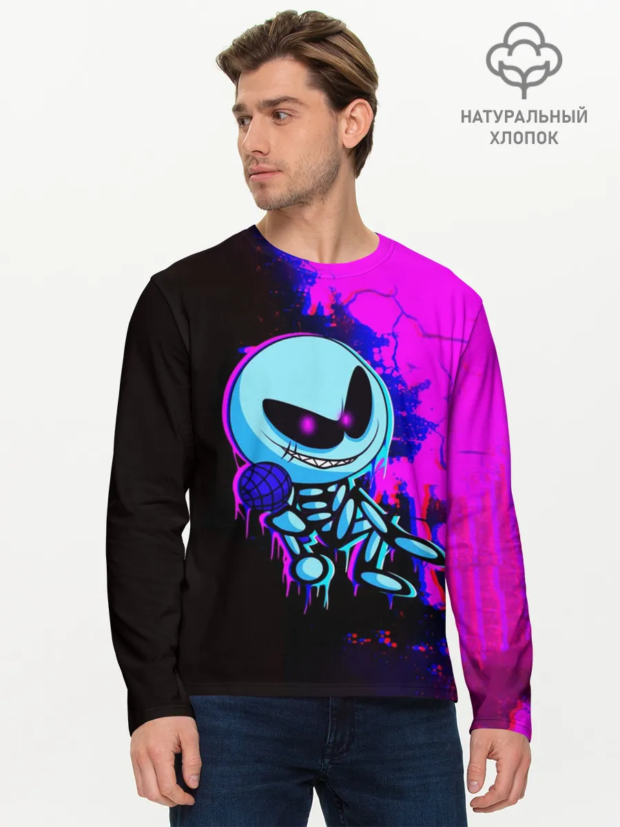 Мужской лонгслив базовый / Friday Night Funkin SKID