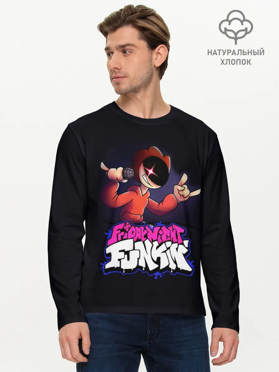 Мужской лонгслив базовый / Friday Night Funkin / Пико