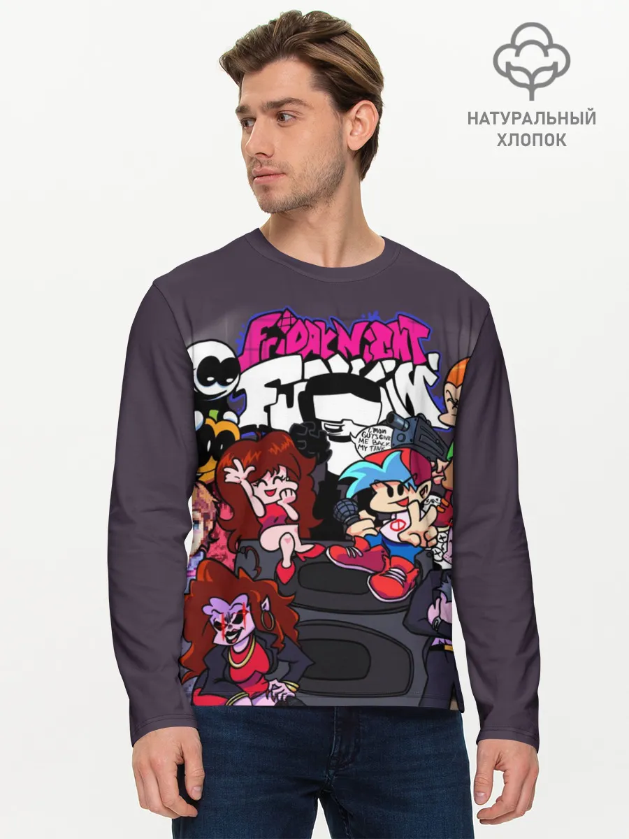 Мужской лонгслив базовый / Friday Night Funkin персонажи