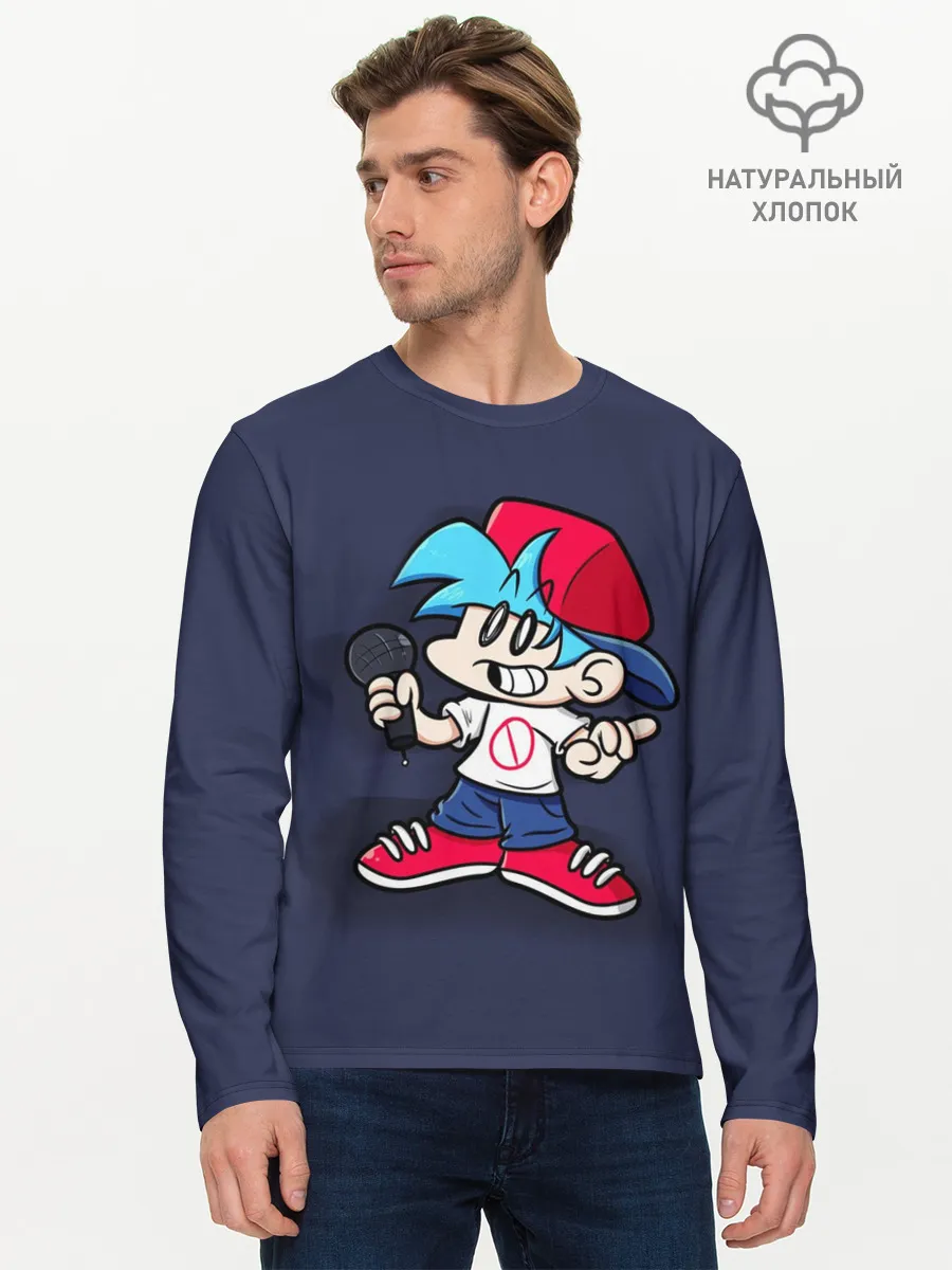 Мужской лонгслив базовый / Friday Night Funkin Бойфренд