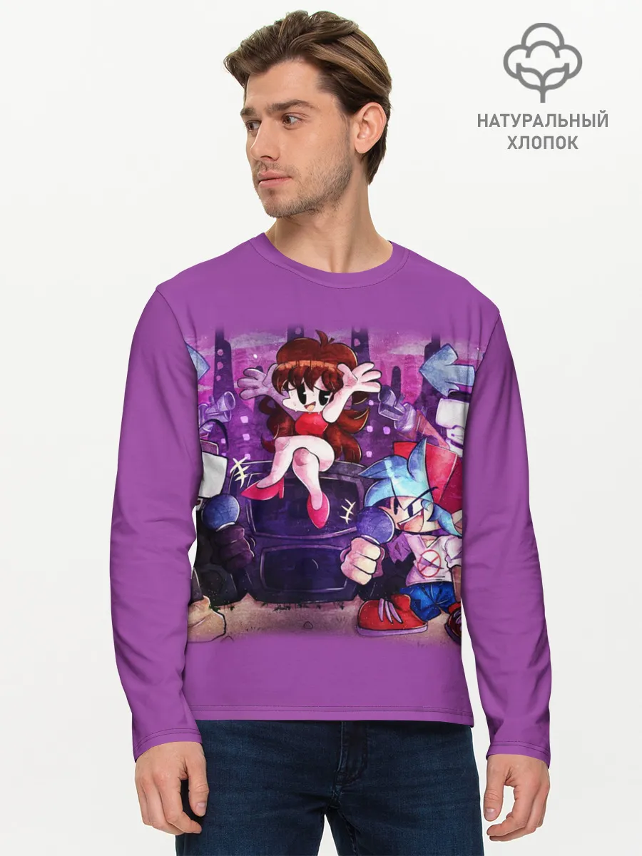 Мужской лонгслив базовый / Friday Night Funkin рисунок