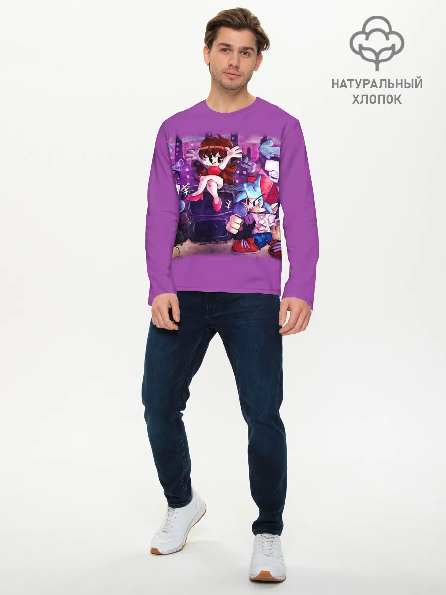 Мужской лонгслив базовый / Friday Night Funkin рисунок