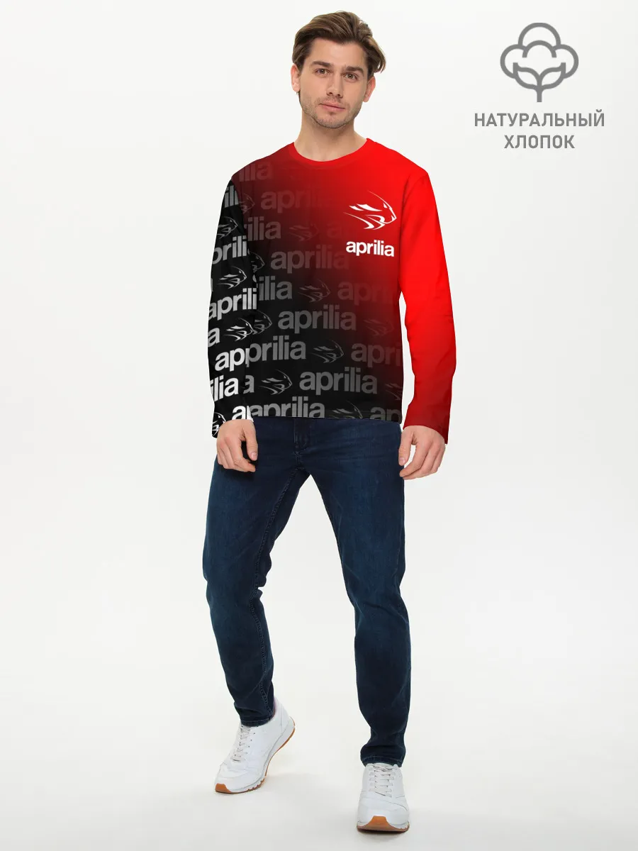 Мужской лонгслив базовый / APRILIA / АПРИЛИЯ / MOTO