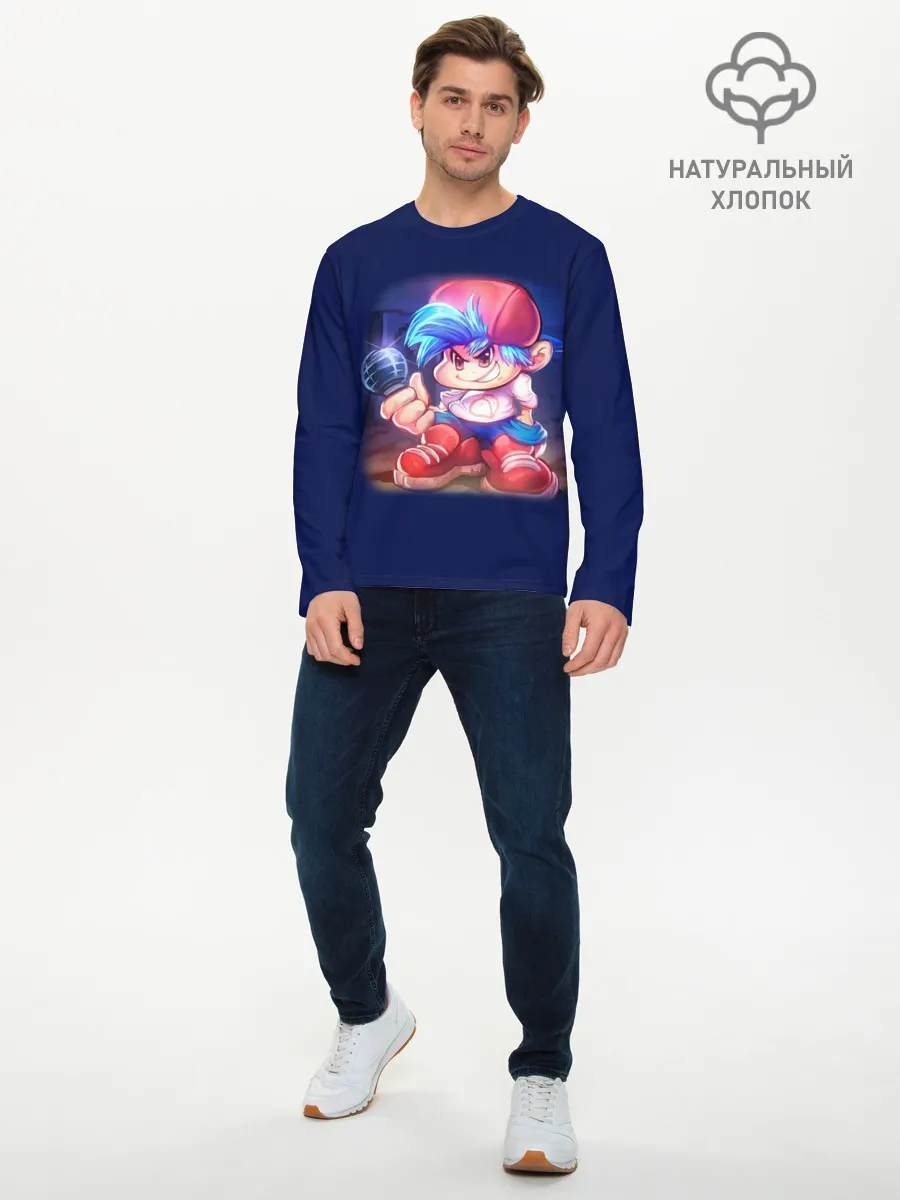 Мужской лонгслив базовый / Friday Night Funkin Бойфренд