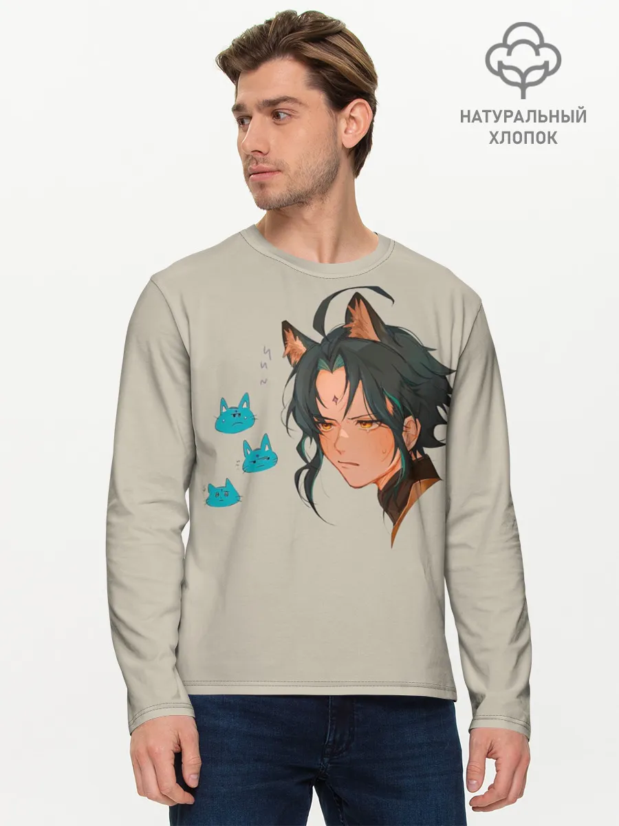 Мужской лонгслив базовый / Сяо из Genshin Impact