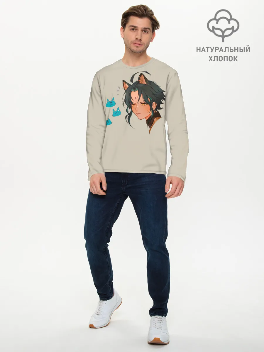 Мужской лонгслив базовый / Сяо из Genshin Impact
