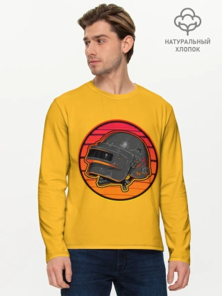 Мужской лонгслив базовый / Шлем Пабг