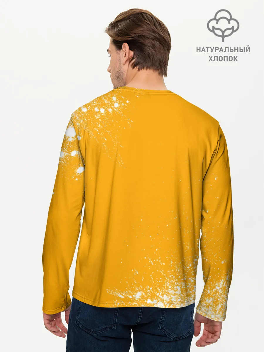 Мужской лонгслив базовый / Пивозавр - Взрыв