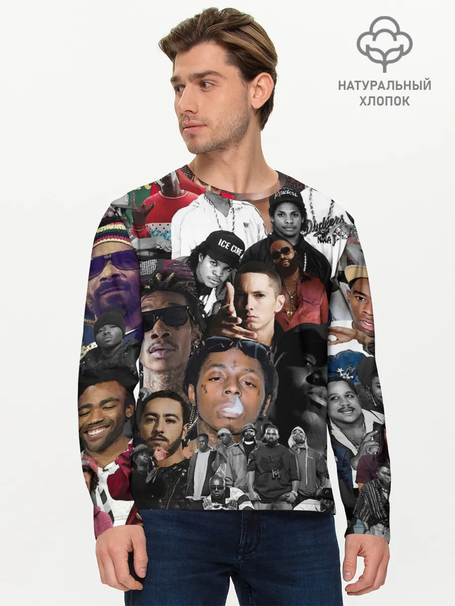 Мужской лонгслив базовый / Короли Рэпа | KING RAP