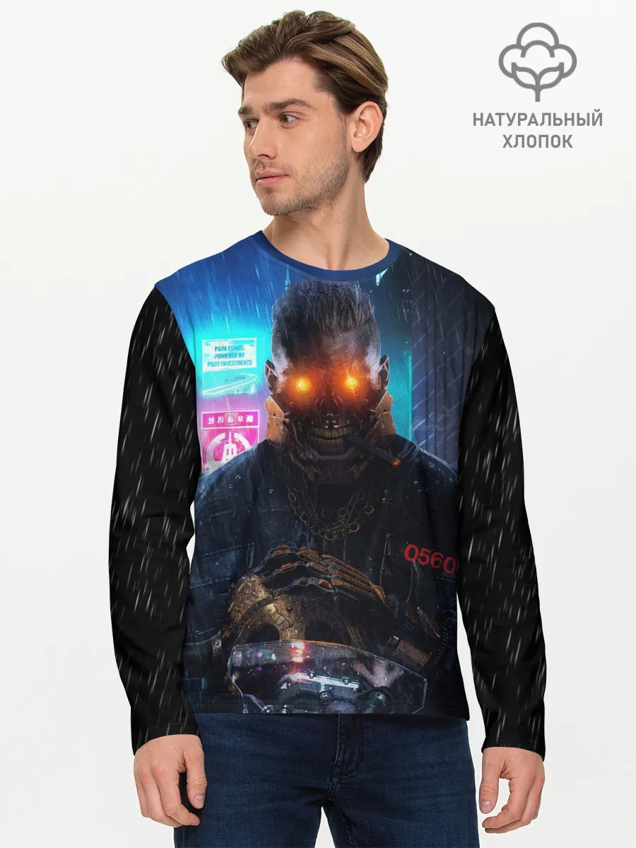 Мужской лонгслив базовый / Cyberpunk 2077 | Maelstrom
