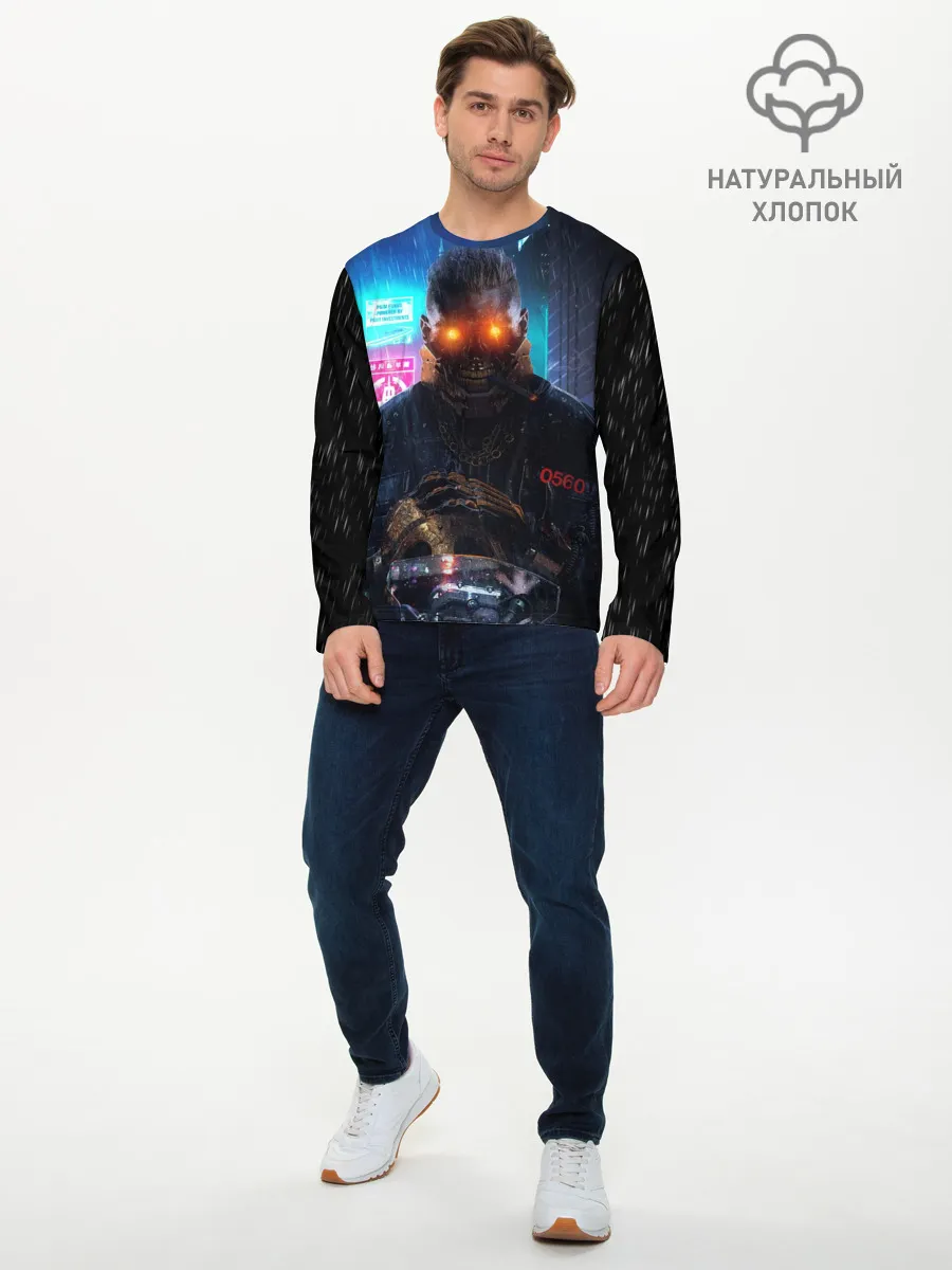 Мужской лонгслив базовый / Cyberpunk 2077 | Maelstrom