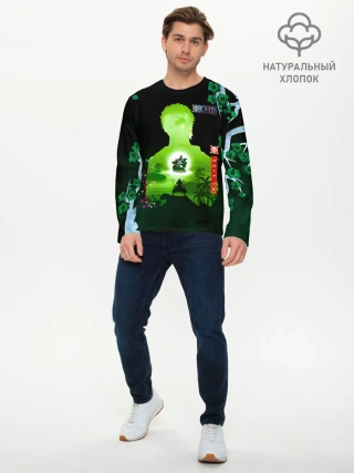 Мужской лонгслив базовый / Зоро One Piece. Большой куш