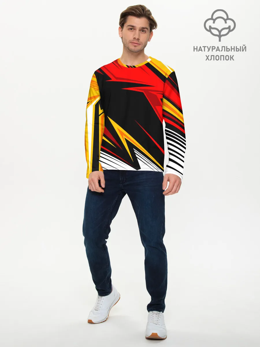 Мужской лонгслив базовый / КРАСНО-ЖЕЛТЫЙ СПОРТ | SPORT