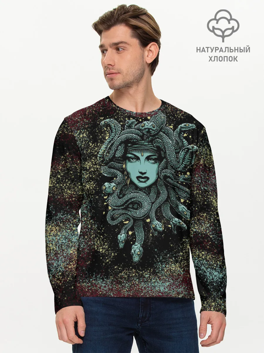 Мужской лонгслив базовый / Медуза