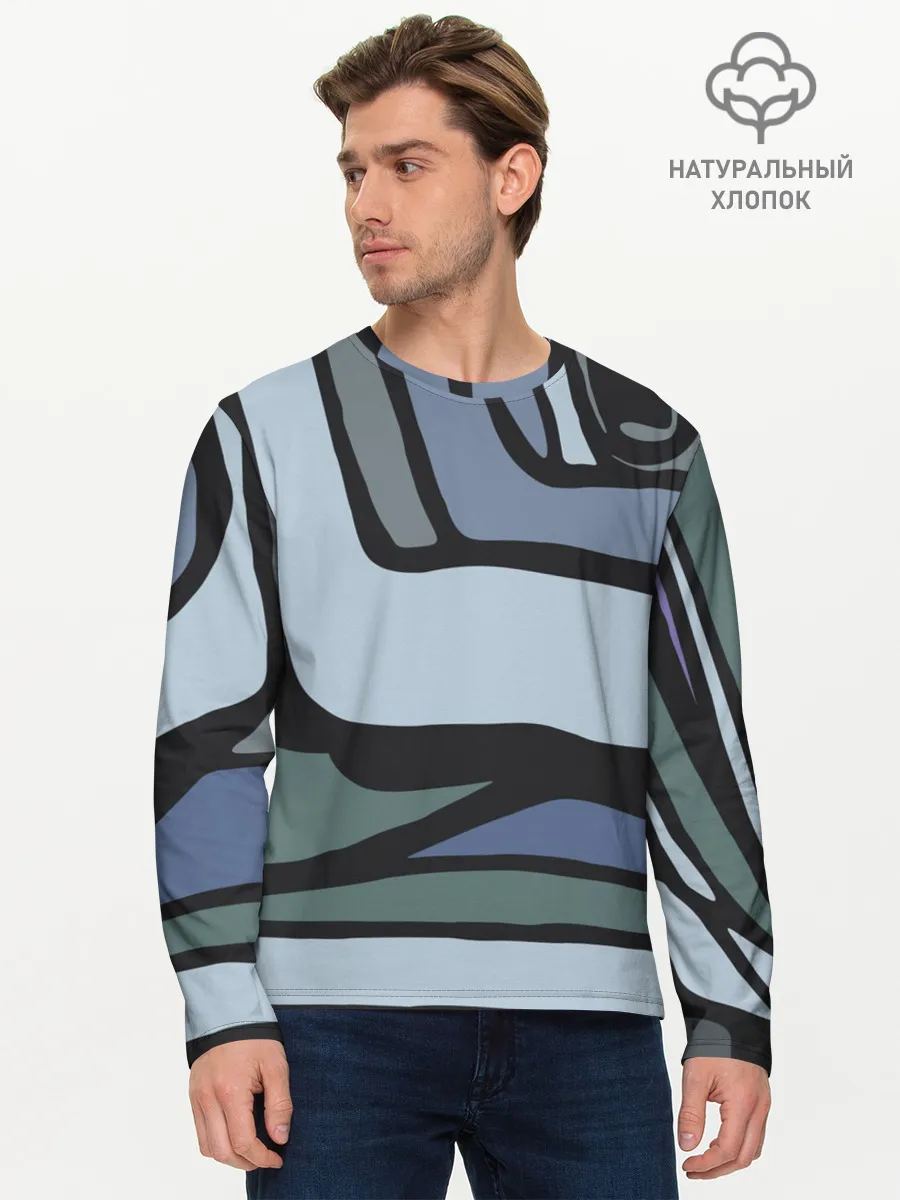 Мужской лонгслив базовый / Графит