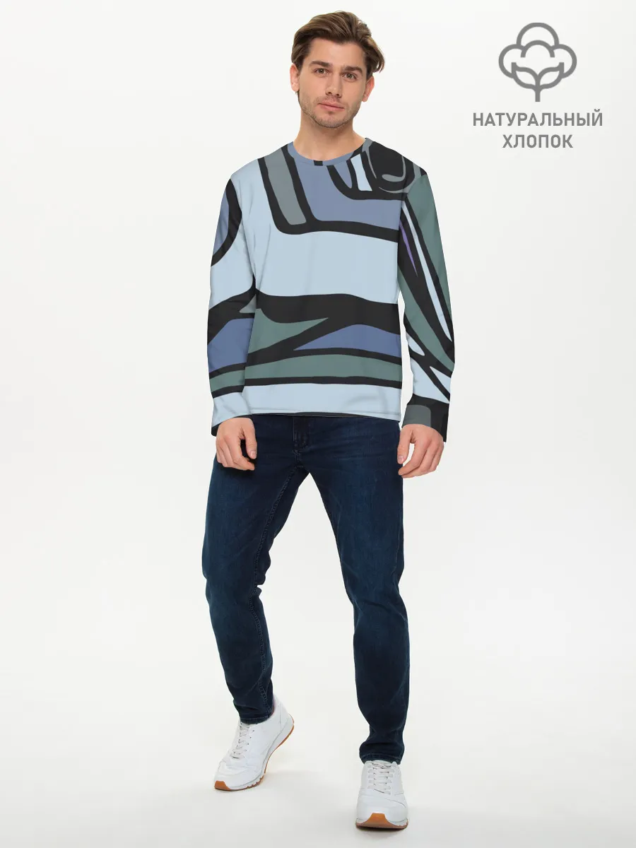 Мужской лонгслив базовый / Графит