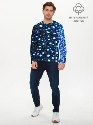 Мужской лонгслив базовый / Абстракция-макрокраска