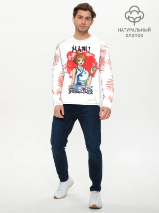 Мужской лонгслив базовый / Нами One Piece. Большой куш