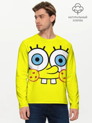 Мужской лонгслив базовый / Губка БОБ