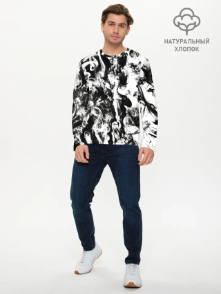 Мужской лонгслив базовый / Dead water 3D. Мертвая вода 3Д