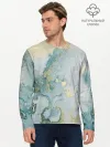 Мужской лонгслив базовый / Абстрактный мрамор