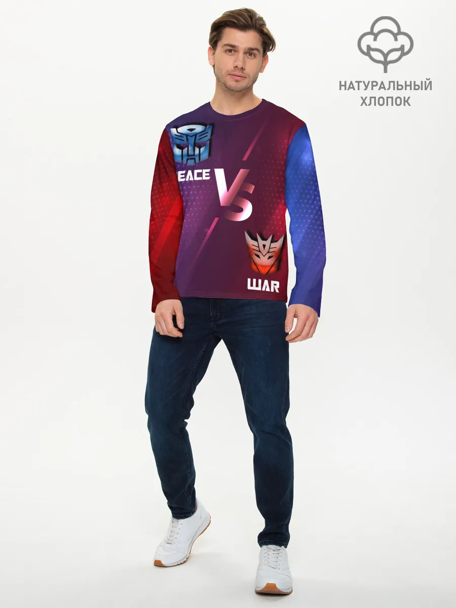 Мужской лонгслив базовый / Автоботы против Десептиконов