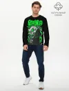 Мужской лонгслив базовый / Сектор Газа кислотно зеленый