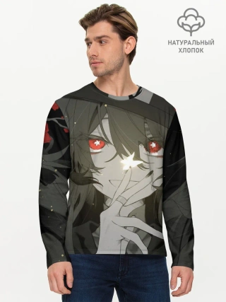 Мужской лонгслив базовый / Геншин импакт Ху тао