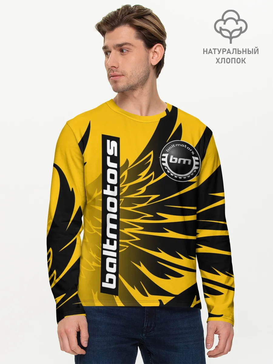 Мужской лонгслив базовый / BALTMOTORS / КРЫЛЬЯ